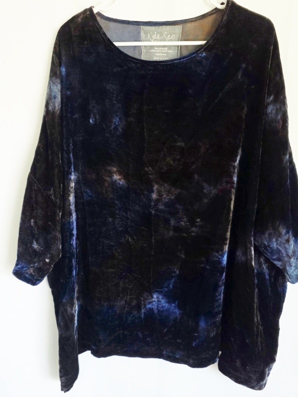 KYLA SEO Labradorite Tie Dye Velvet Bronte Tunic Top M